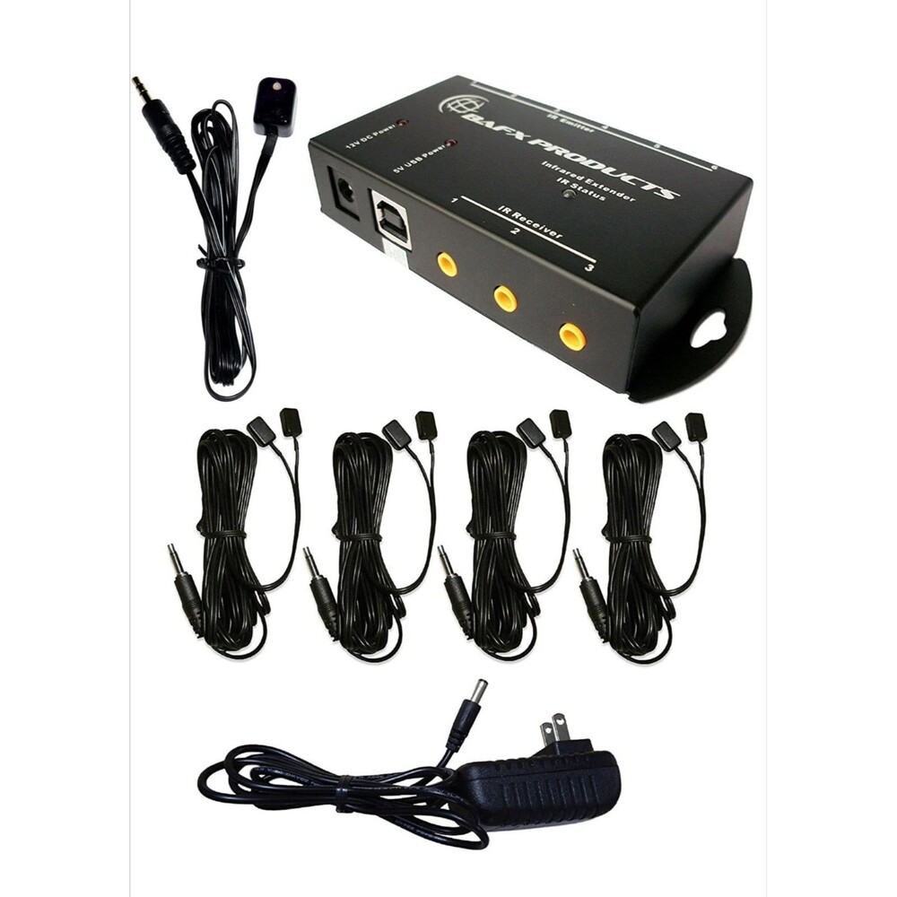 IR Repeater System Kit Infrared Remote Control Extender 8 Emitters 1 Receiver